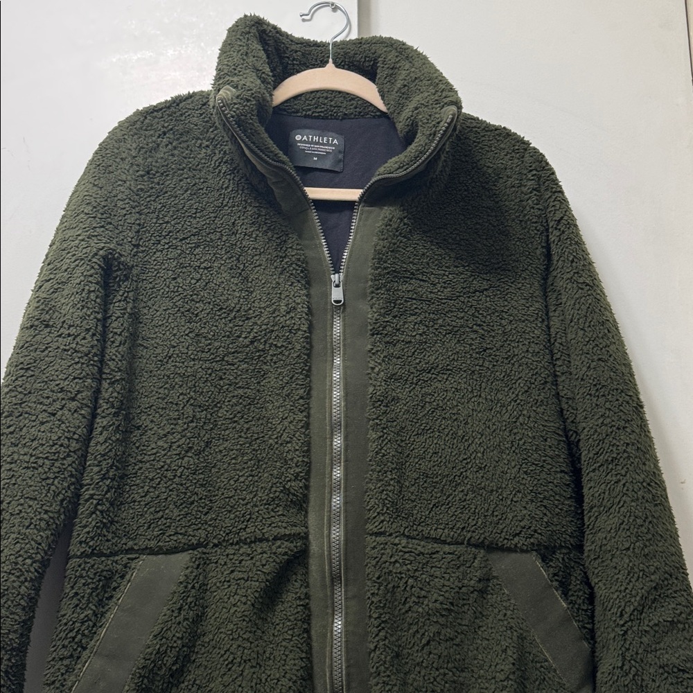 Athleta Forest Green Fleece Jacket
